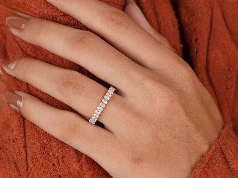 3.50CTW Oval Lab Grown Diamond Bridal Matching Band  customdiamjewel   