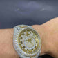Yellow White Two Tone Rolex Sky Dweller Moissanite Watch for Men's customdiamjewel