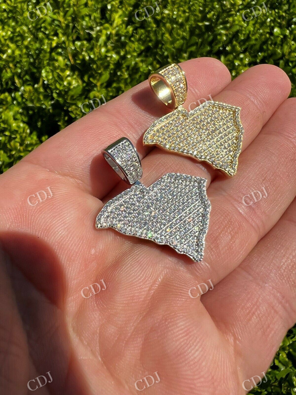South Carolina Shape Hip Hop Pendant  customdiamjewel   