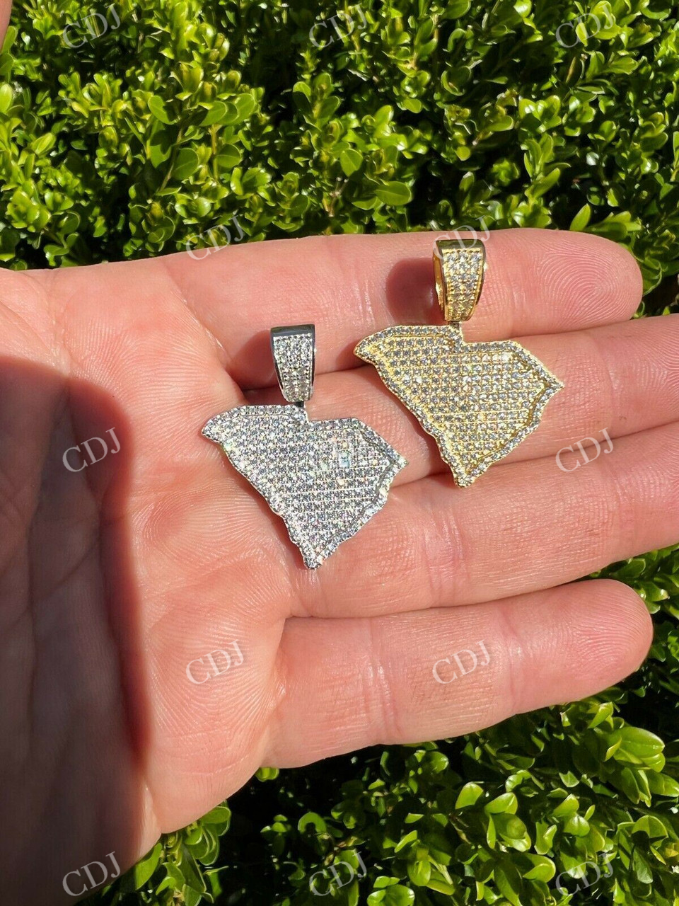 South Carolina Shape Hip Hop Pendant  customdiamjewel   