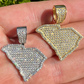 South Carolina Shape Hip Hop Pendant  customdiamjewel   