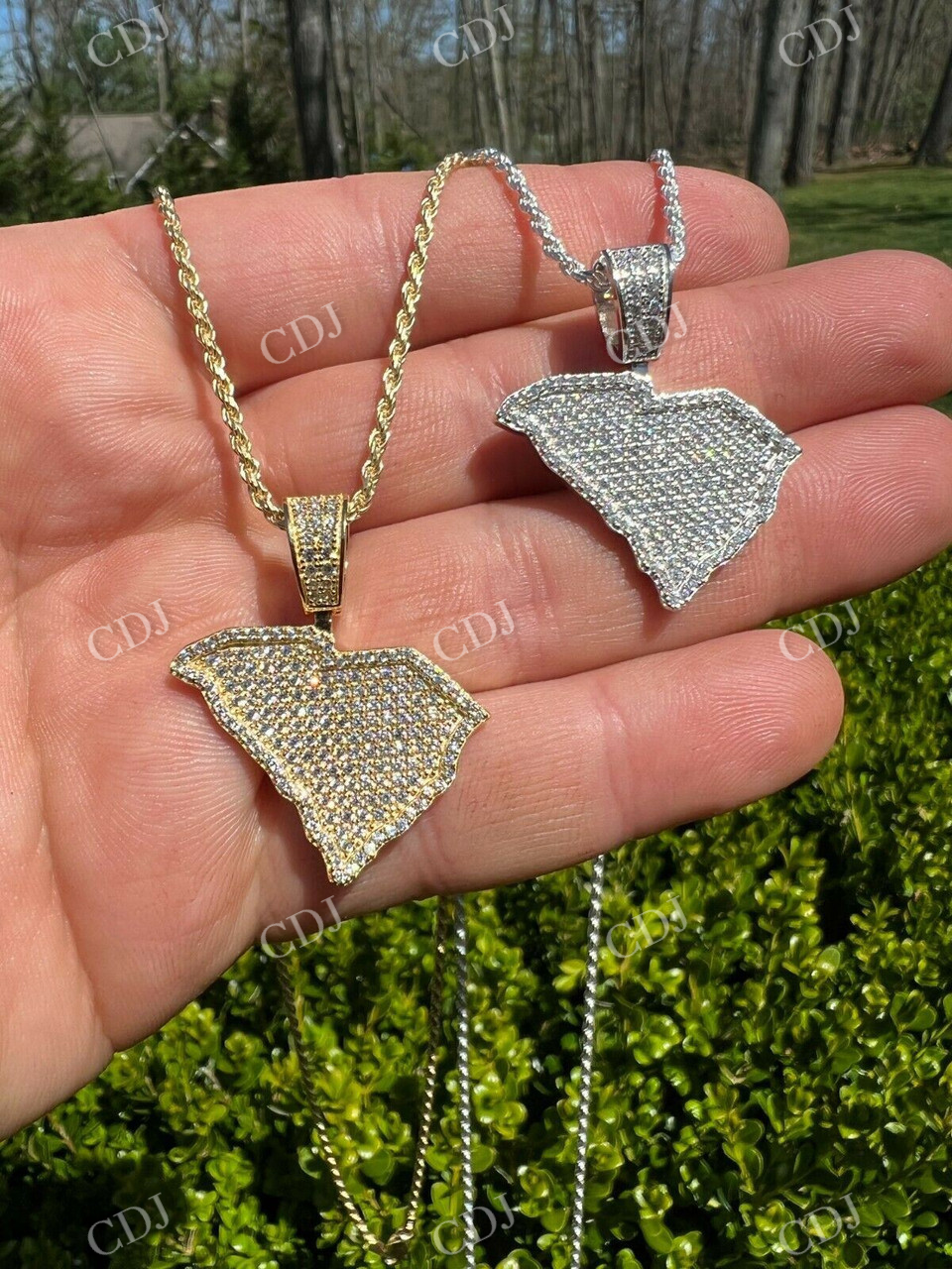 South Carolina Shape Hip Hop Pendant  customdiamjewel   
