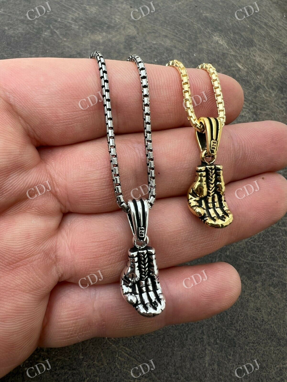 Boxing Gloves Gold Pendant For Men  customdiamjewel   