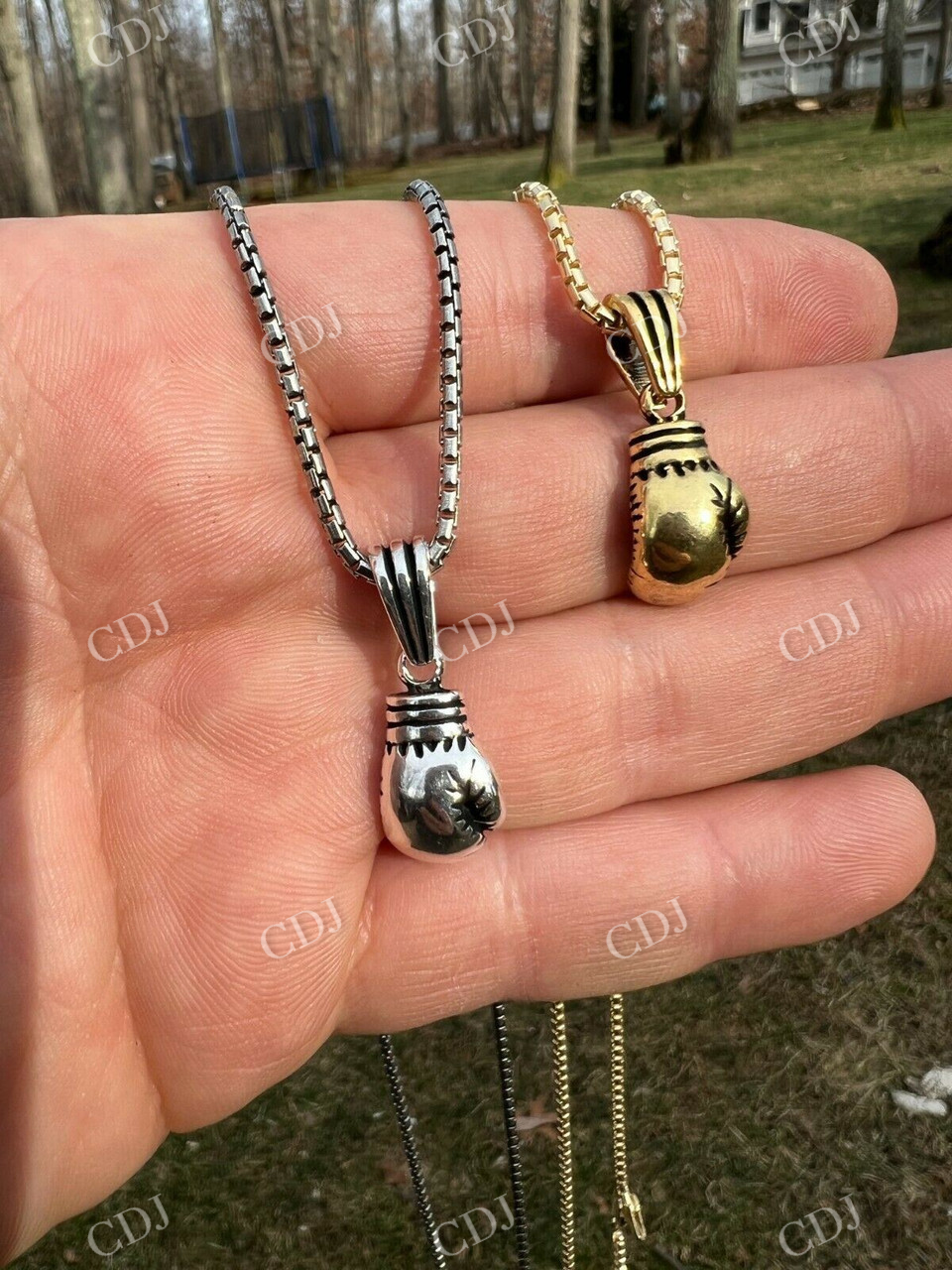 Boxing Gloves Gold Pendant For Men  customdiamjewel   