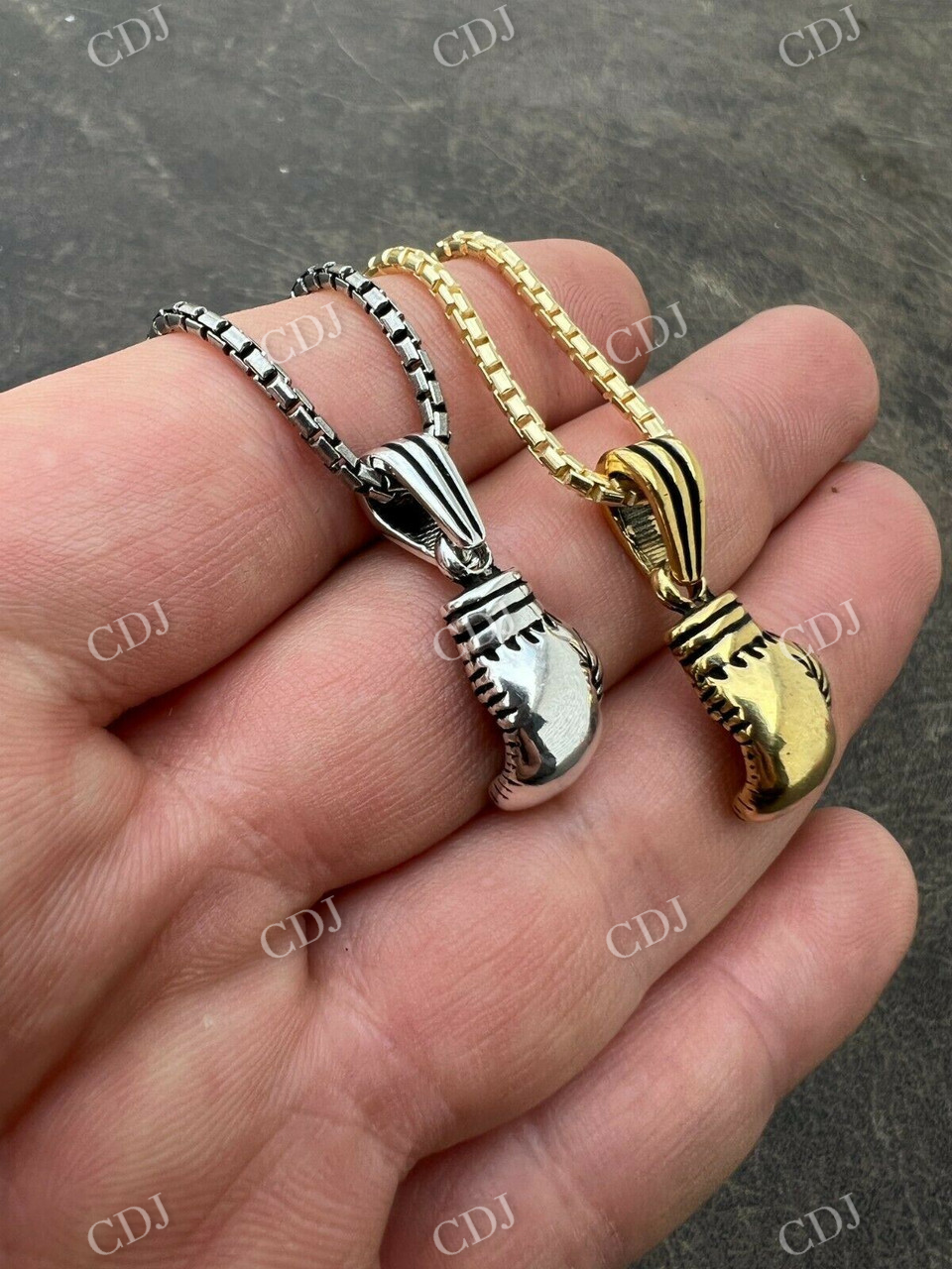 Boxing Gloves Gold Pendant For Men  customdiamjewel   