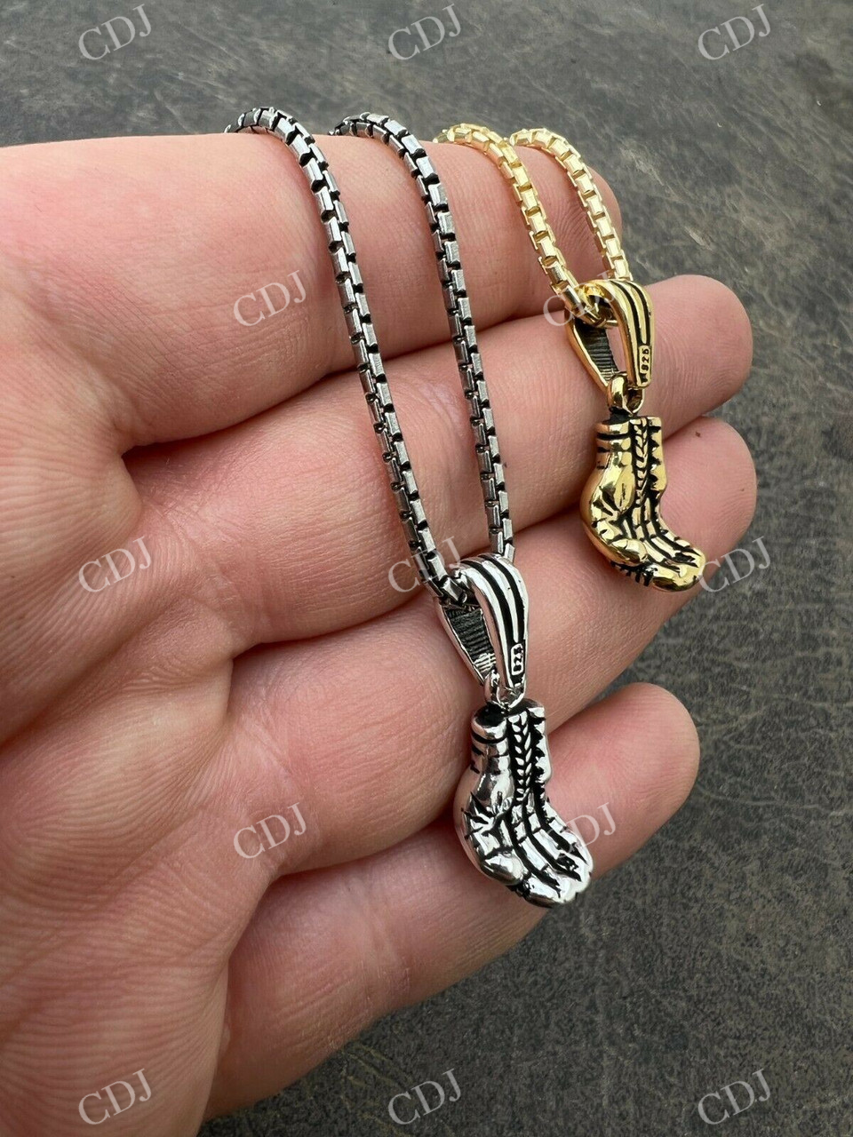 Boxing Gloves Gold Pendant For Men  customdiamjewel   