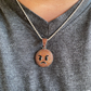 925 Silver Angry Red Face Emoji Pendant  customdiamjewel   