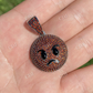 925 Silver Angry Red Face Emoji Pendant  customdiamjewel   