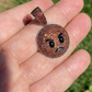 925 Silver Angry Red Face Emoji Pendant  customdiamjewel   