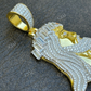14k Gold Jesus Piece Iced Hip Hop Pendant  customdiamjewel   