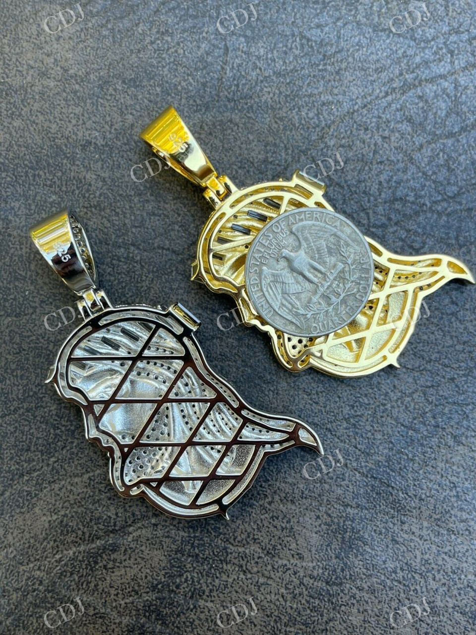 14k Gold Jesus Piece Iced Hip Hop Pendant  customdiamjewel   