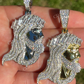 14k Gold Jesus Piece Iced Hip Hop Pendant  customdiamjewel   