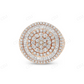 18kt Yellow Gold Circle Halo Baguette Diamond Moissanite Ring hip hop jewelry CustomDiamJewel