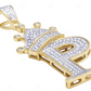 0.50 CTW Real Diamond Initial "P" Crown Pendant CustomDiamJewel