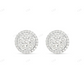 14K White Gold Cluster Diamond Stud Earrings Stud earrings CustomDiamJewel
