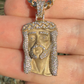 Custom Round Cut Diamond Jesus Pendant hip hop jewelry CustomDiamJewel