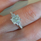 Emerald 3 Stone Moissanite Engagement Ring  customdiamjewel   