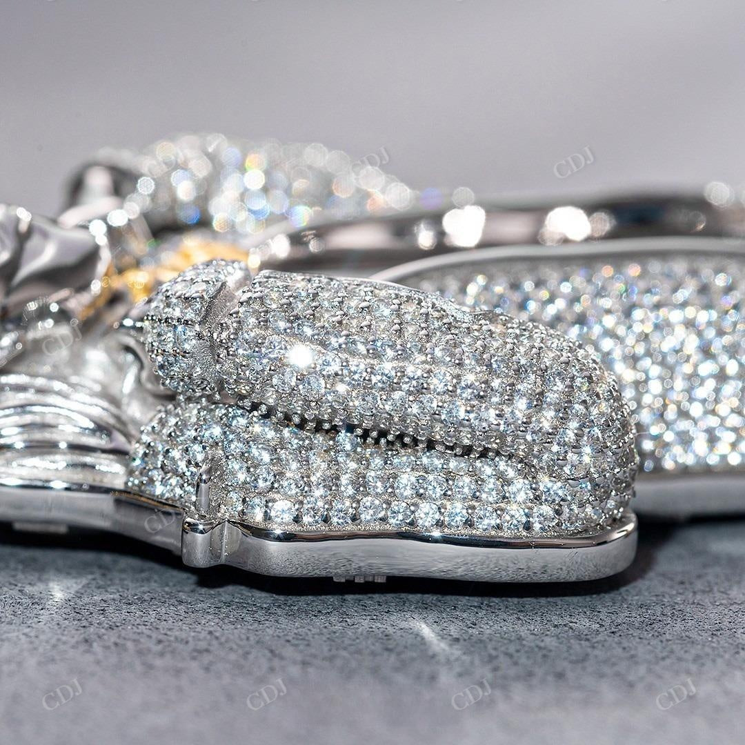 Two Tone Iced Out Diamond Hip Hop Custom Pendant  customdiamjewel   