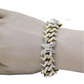 High Quality Silver Moissainte Thron Cuban Bracelet hip hop jewelry CustomDiamJewel