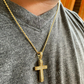 1" Iced Diamond Cross Pendant  customdiamjewel   