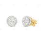 14K White Gold Cluster Diamond Stud Earrings Stud earrings CustomDiamJewel