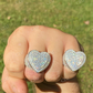 Heart Shape Round Cut Diamond Iced Ring  customdiamjewel   