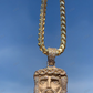 Custom Round Cut Diamond Jesus Pendant hip hop jewelry CustomDiamJewel