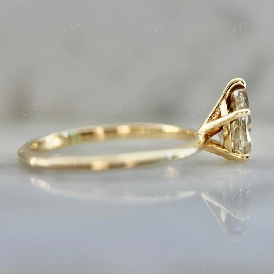 Canary Yellow Pear Cut Moissanite Bridal Ring customdiamjewel