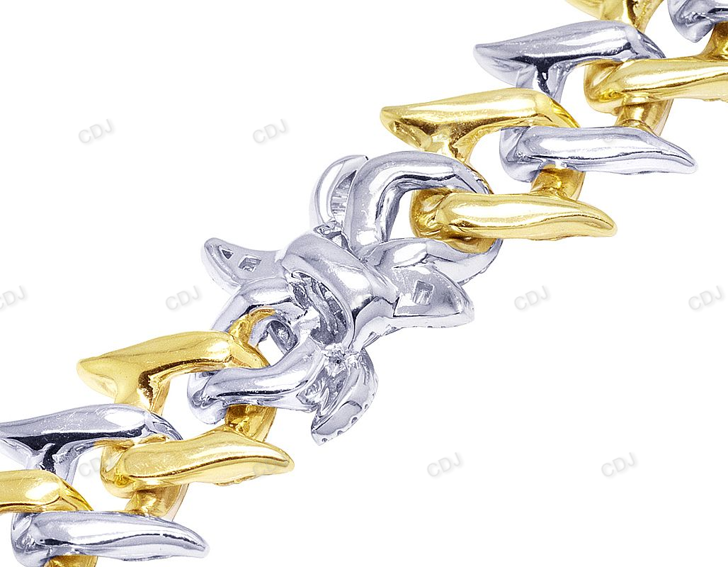 High Quality Silver Moissainte Thron Cuban Bracelet hip hop jewelry CustomDiamJewel