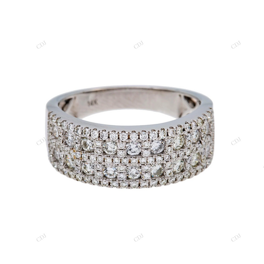 Iced Out Moissanite Multi Row 925 Silver Ring hip hop jewelry customdiamjewel