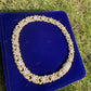 VVS Moissanite 925 Sterling Silver Flower Cuban Chain CustomDiamJewel