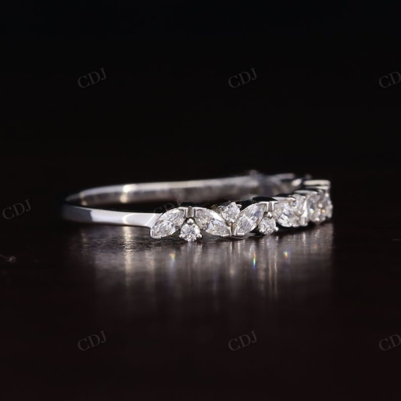 Half Eternity Marquise Round Diamond Band  customdiamjewel   