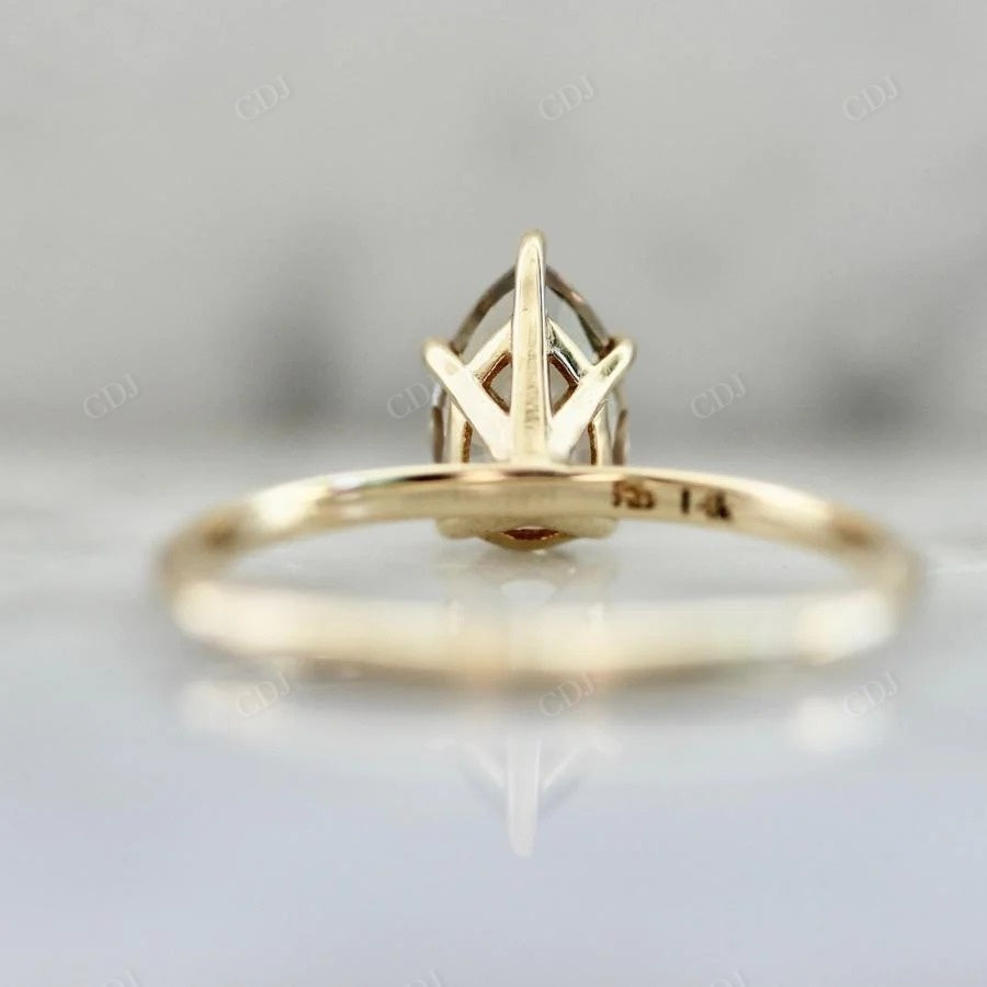 Canary Yellow Pear Cut Moissanite Bridal Ring customdiamjewel