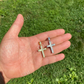 1" Iced Diamond Cross Pendant  customdiamjewel   