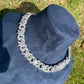 VVS Moissanite 925 Sterling Silver Flower Cuban Chain CustomDiamJewel