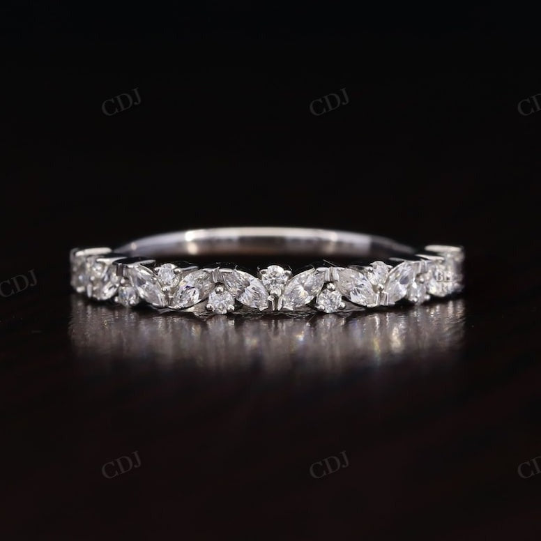 Half Eternity Marquise Round Diamond Band  customdiamjewel   