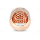 18kt Yellow Gold Circle Halo Baguette Diamond Moissanite Ring hip hop jewelry CustomDiamJewel