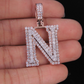 1.5CTW Solid Gold Real Diamond initial 'N' Letter Pendant CustomDiamJewel