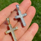 1" Iced Diamond Cross Pendant  customdiamjewel   