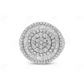 18kt Yellow Gold Circle Halo Baguette Diamond Moissanite Ring hip hop jewelry CustomDiamJewel