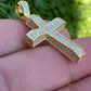 1" Iced Diamond Cross Pendant  customdiamjewel   