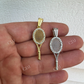 Round Diamond Tennis Racket Pendant  customdiamjewel   
