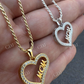 Iced Mom Heart Shape Diamond Pendant  customdiamjewel   
