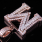 1.5CTW 10k Solid Gold Diamond 3D Initial M Letter Pendant CustomDiamJewel