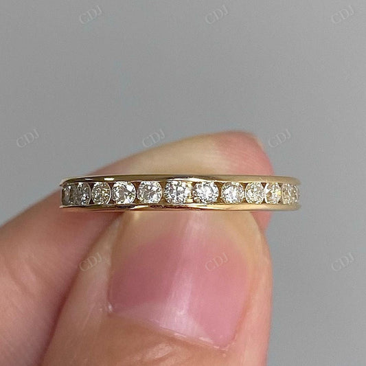 Channel Set Lab Grown Diamond Wedding Band customdiamjewel