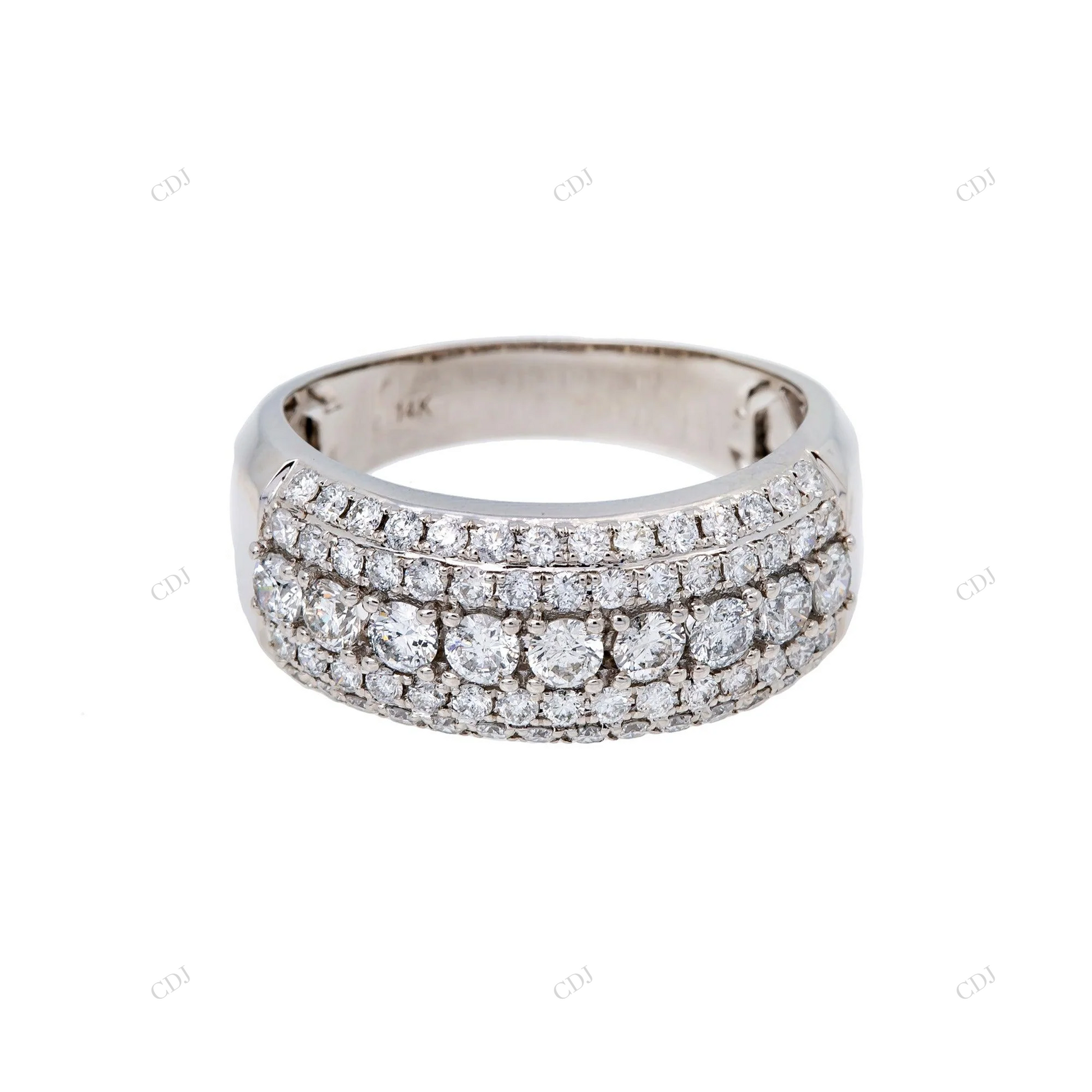 Hip Hop Pave Set Moissanite Wedding Band For Men hip hop jewelry customdiamjewel