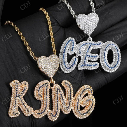 Moissanite Hip Hop Custom Pendants  customdiamjewel   