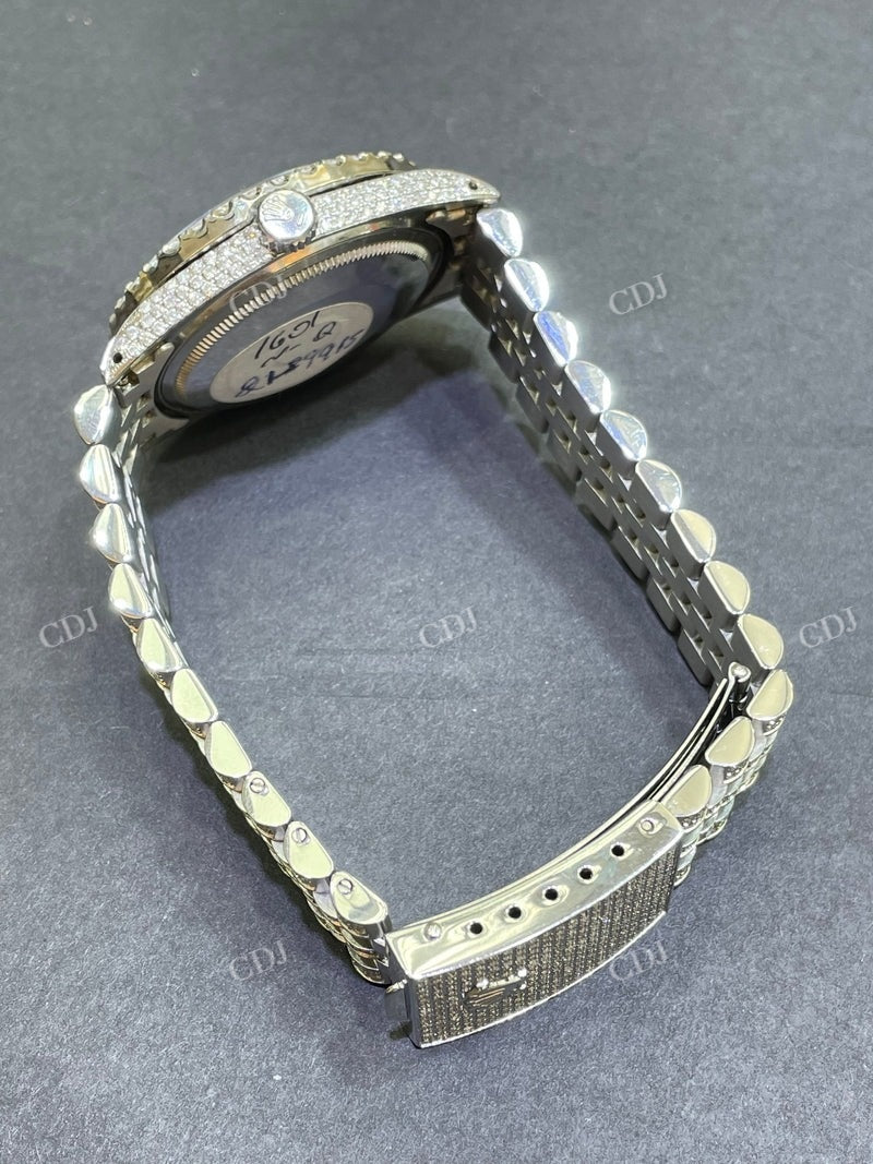 36 mm Rolex Jubilee Full White Date Just Moissanite Watch For Men customdiamjewel
