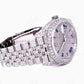 Cross Bezel Rolex Full White Iced Out Hip Hop Watch customdiamjewel