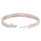 Two Tone VVS Moissanite Tennis Bracelet For Unisex CustomDiamJewel